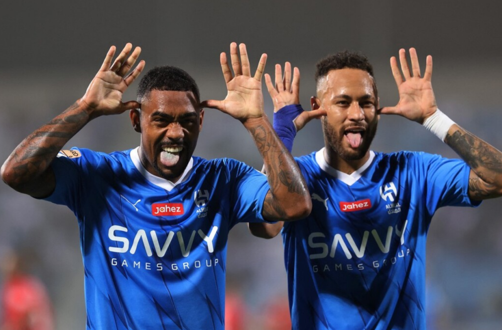  内马尔伤愈复出，利雅得新月豪取五连胜